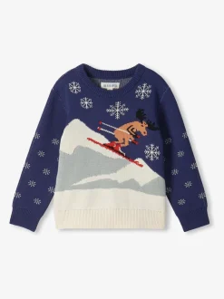 Hatley Skiing Moose Christmas Jumper