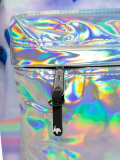 Hype. Girls Blue Holo Rainbow Dolphins Iconic Multicolour Backpack