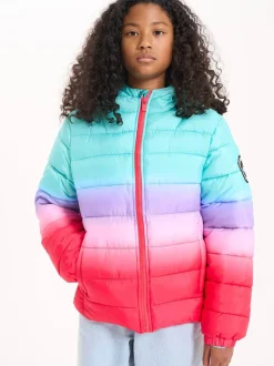 Hype. Pink Candy Fade Puffer Jacket