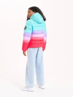 Hype. Pink Candy Fade Puffer Jacket