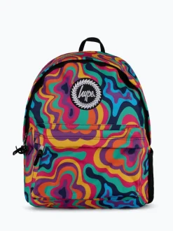 Hype. Unisex Multi Peace And Love Black Backpack