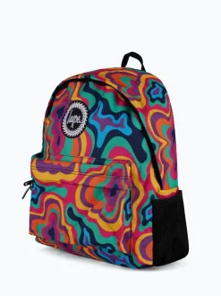 Hype. Unisex Multi Peace And Love Black Backpack
