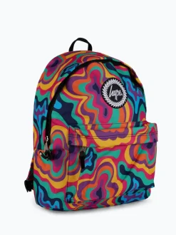 Hype. Unisex Multi Peace And Love Black Backpack