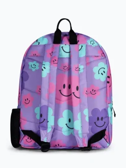 Hype. Unisex Purple Happy Flower Print Backpack