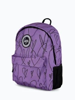 Hype. Unisex Purple Scribble Hearts Backpack