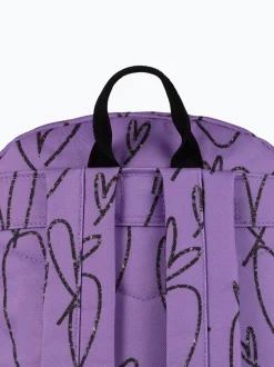 Hype. Unisex Purple Scribble Hearts Backpack