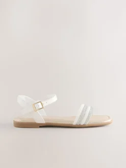 Ivory Embellished Occasion Sandals