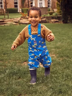 JoJo Maman Bébé Navy Blue Contrast Trim Lined Wellies