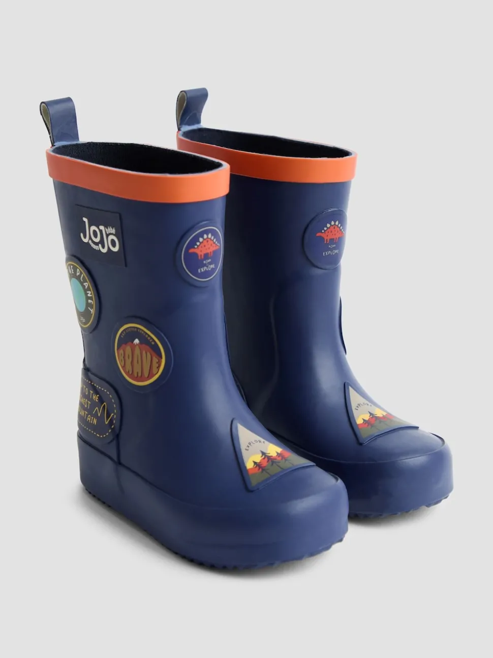 JoJo Maman Bébé Navy Blue Sticker Plain Wellies