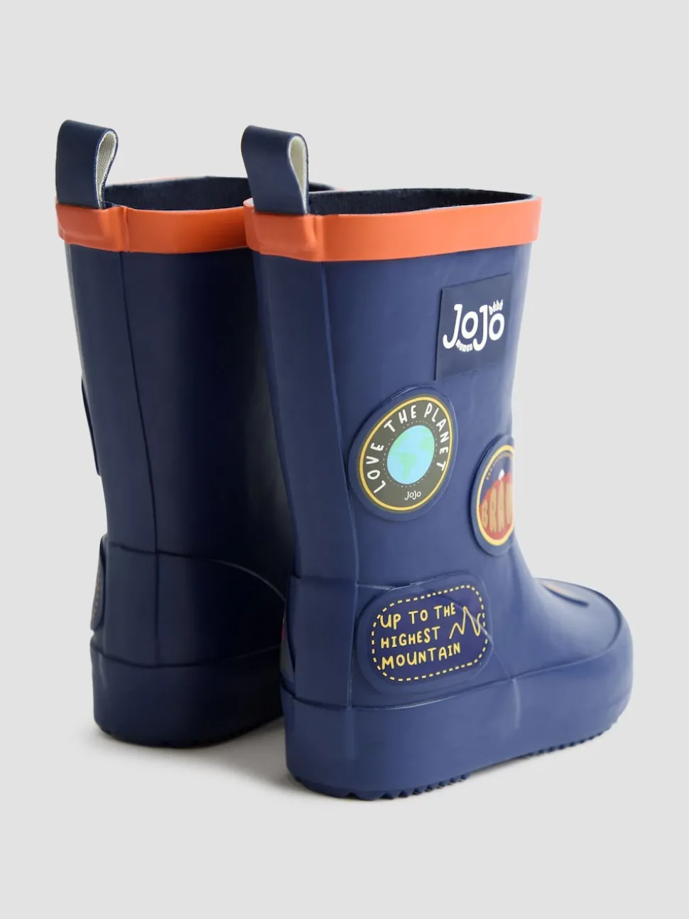 JoJo Maman Bébé Navy Blue Sticker Plain Wellies