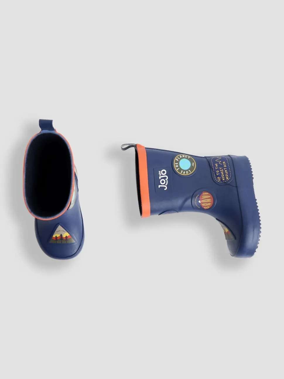 JoJo Maman Bébé Navy Blue Sticker Plain Wellies
