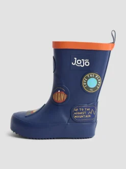 JoJo Maman Bébé Navy Blue Sticker Plain Wellies