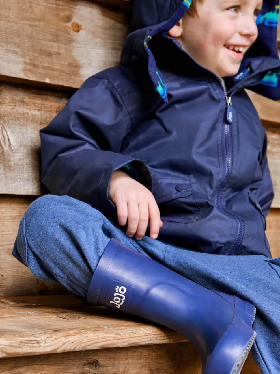 JoJo Maman Bébé Navy Plain Wellies