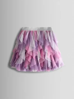 JoJo Maman Bébé Apple Unicorn Appliqué Top And Tulle Skirt Set