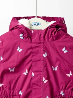JoJo Maman Bébé Berry Butterfly Lined Parka