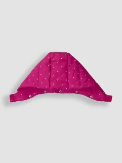 JoJo Maman Bébé Berry Butterfly Fleece Lined Puffer Coat