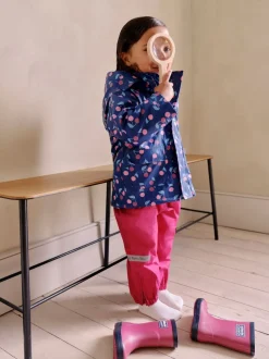 JoJo Maman Bébé Berry Pink Pack-Away Waterproof Trousers