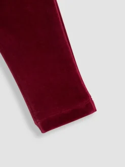 JoJo Maman Bébé Berry Purple Velour Leggings