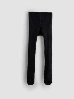 JoJo Maman Bébé Black Cotton Rich Extra Thick Tights