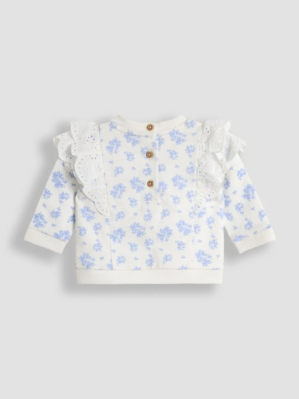 JoJo Maman Bébé Blue Ditsy Floral 2-Piece Floral Sweatshirt & Leggings Set