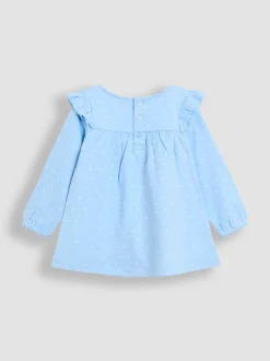 JoJo Maman Bébé Blue Mouse Tea Party Appliqué Tunic & Legging Set