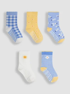 JoJo Maman Bébé Blue Socks 5 Pack
