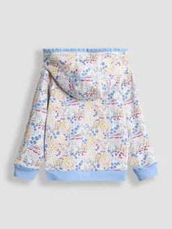 JoJo Maman Bébé Blue Unicorn Appliqué Reversible Hoodie