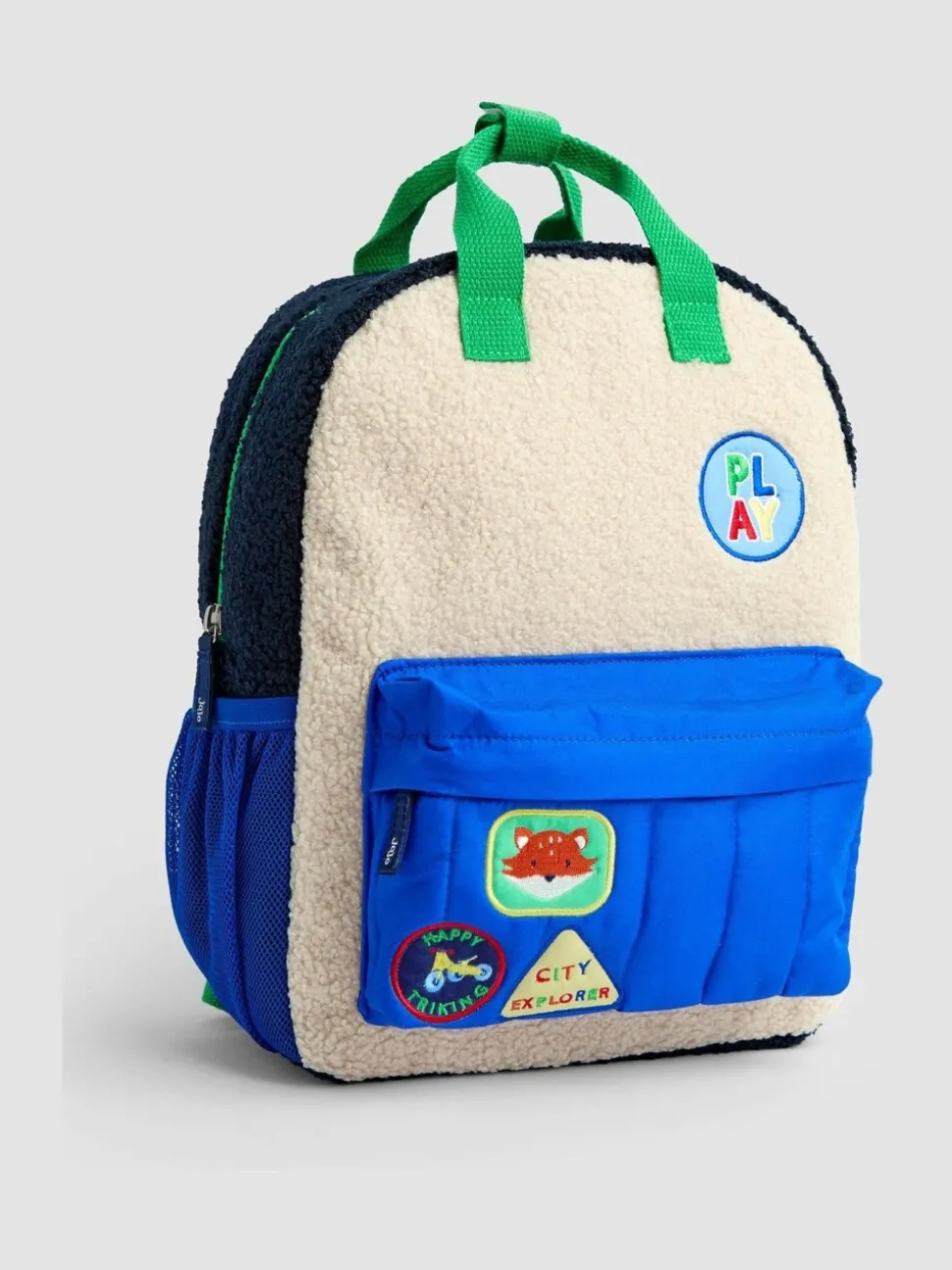 JoJo Maman Bébé Borg Colour Block Medium Backpack