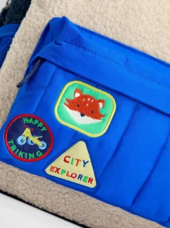 JoJo Maman Bébé Borg Colour Block Medium Backpack