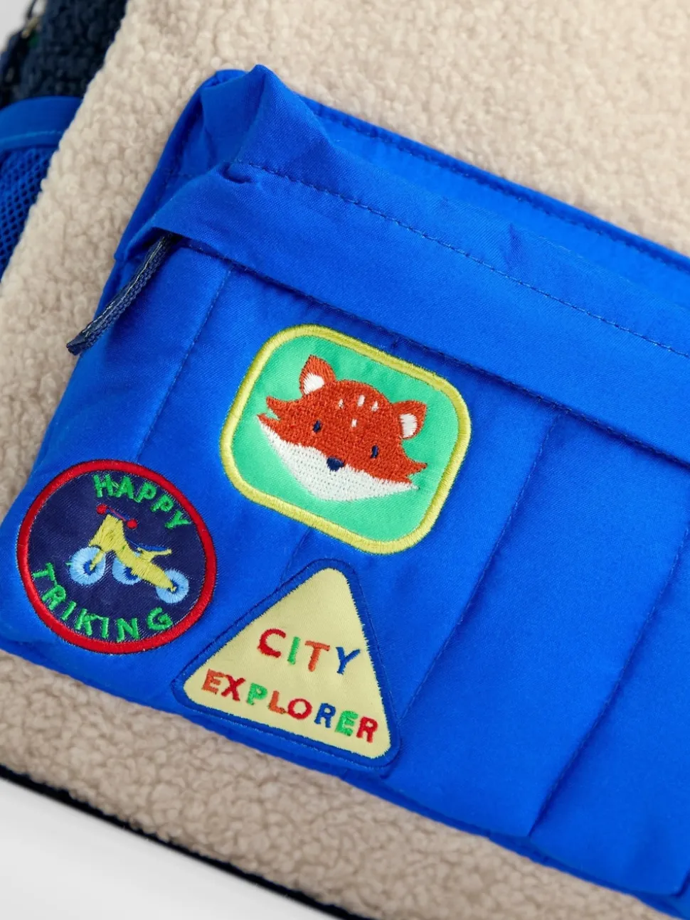 JoJo Maman Bébé Borg Colour Block Medium Backpack