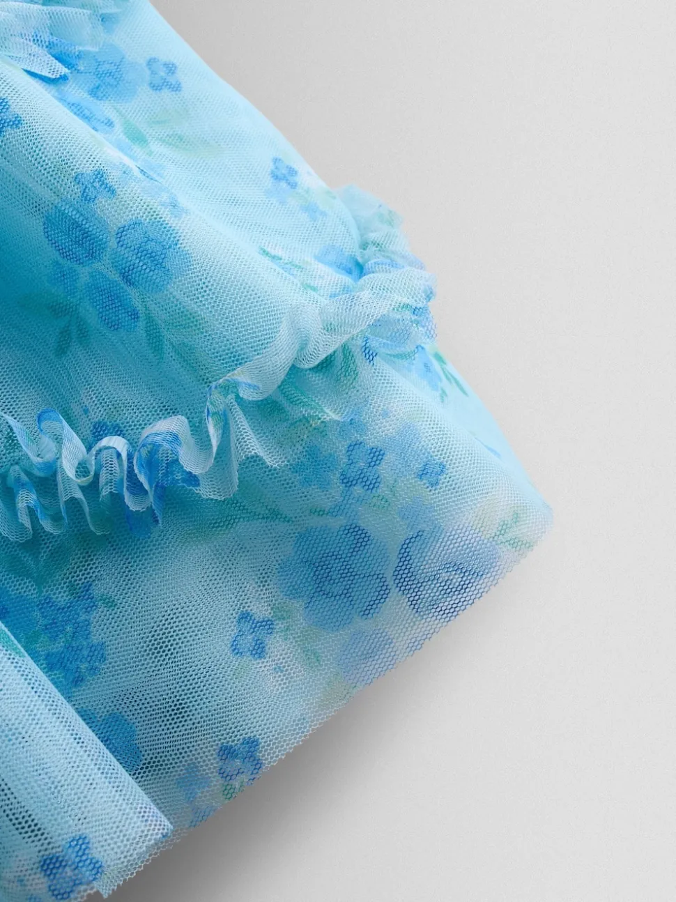 JoJo Maman Bébé Bright Blue Tulle Ruffle Party Dress