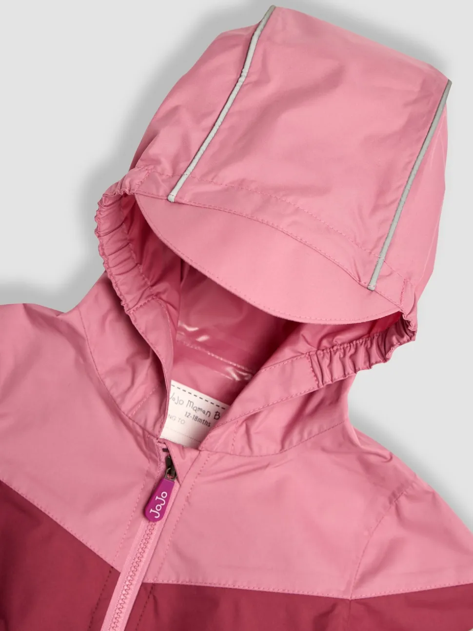 JoJo Maman Bébé Bright Pink Pack-Away Rain Jacket