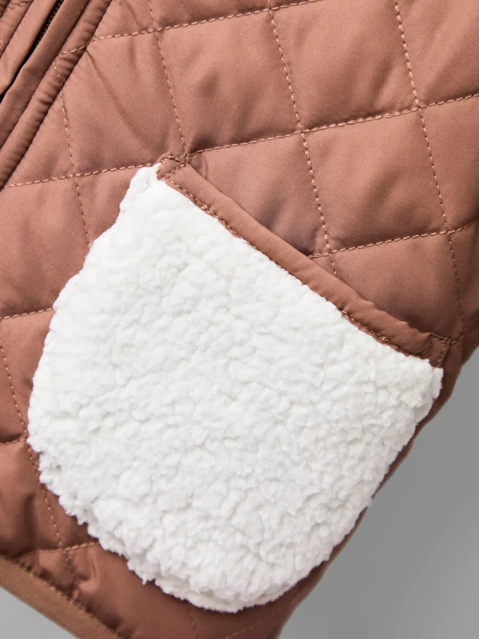 JoJo Maman Bébé Brown Bear Embroidered Reversible Jacket