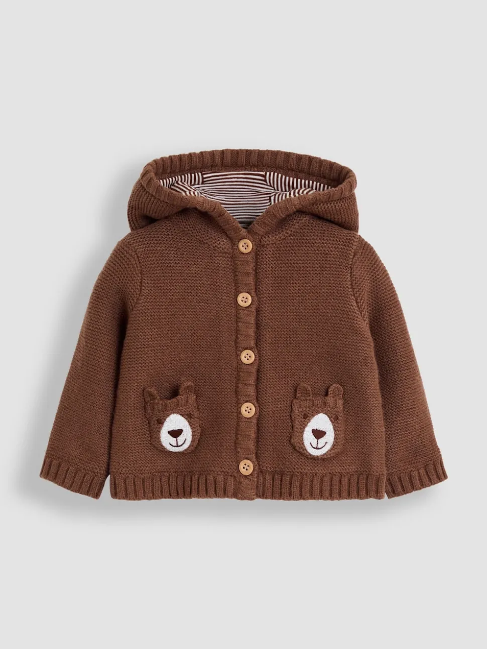 JoJo Maman Bébé Brown Bear Pocket Cardigan
