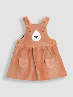 JoJo Maman Bébé Brown Dungaree Dress & Body Set