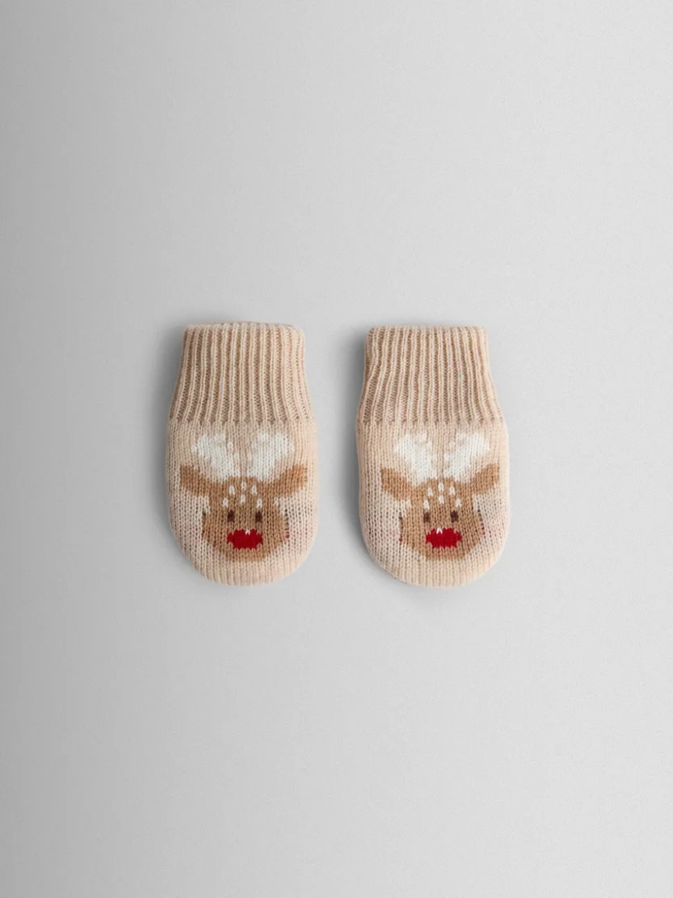 JoJo Maman Bébé Brown Reindeer Mittens