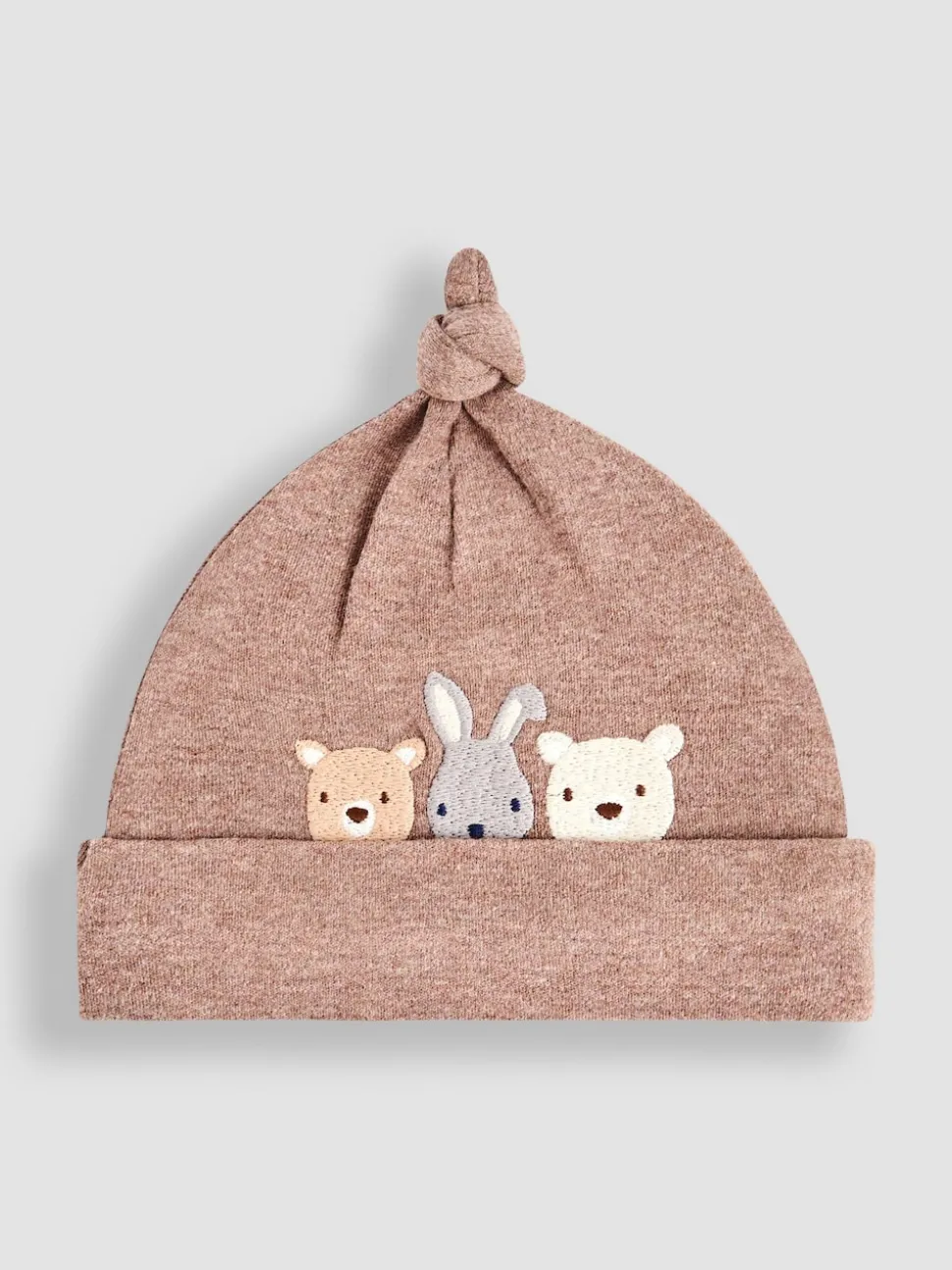 JoJo Maman Bébé Brown Woodland Friends Baby Hat