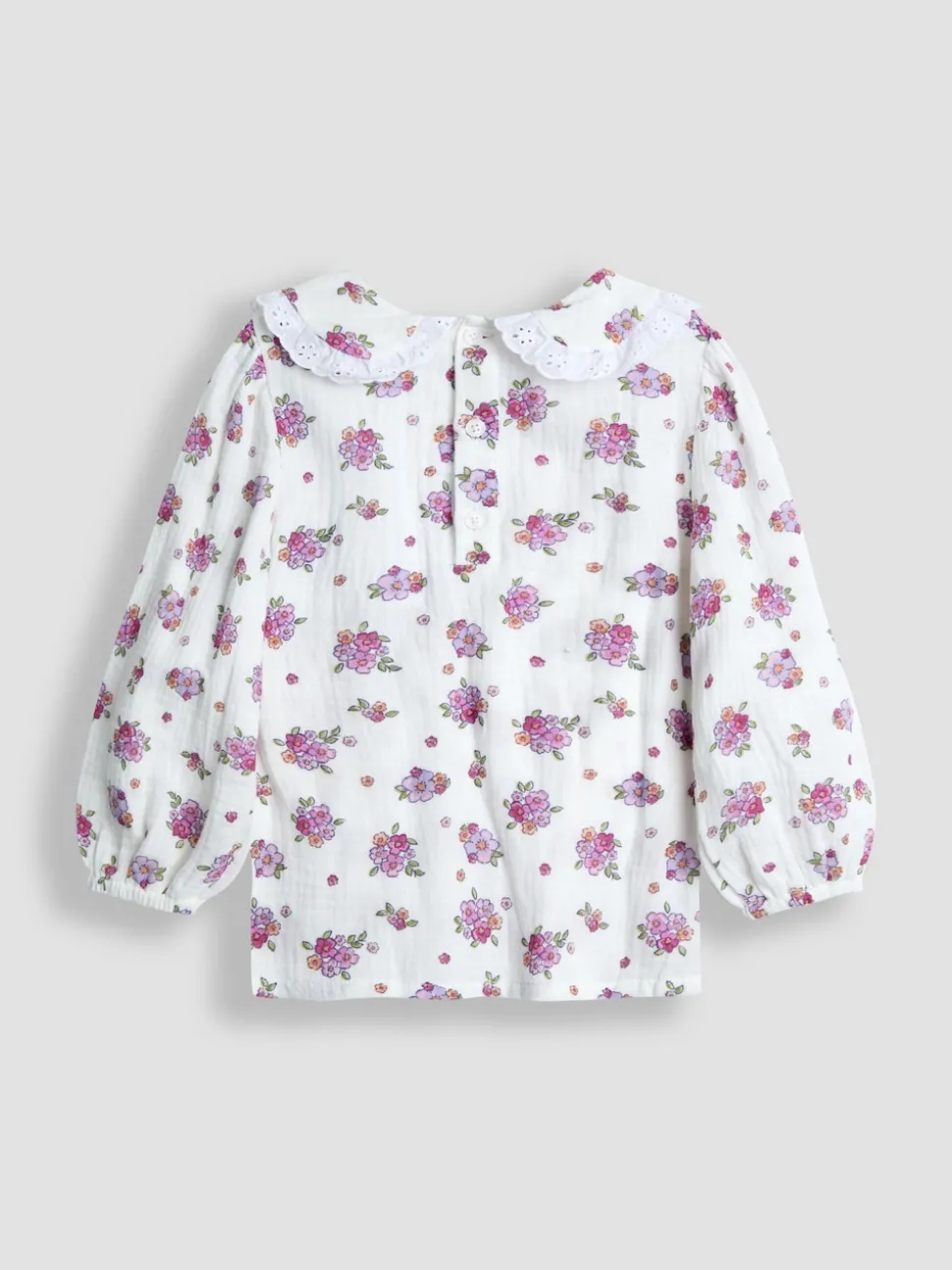 JoJo Maman Bébé Burgundy Embroidered Cord Skirt & Blouse Set