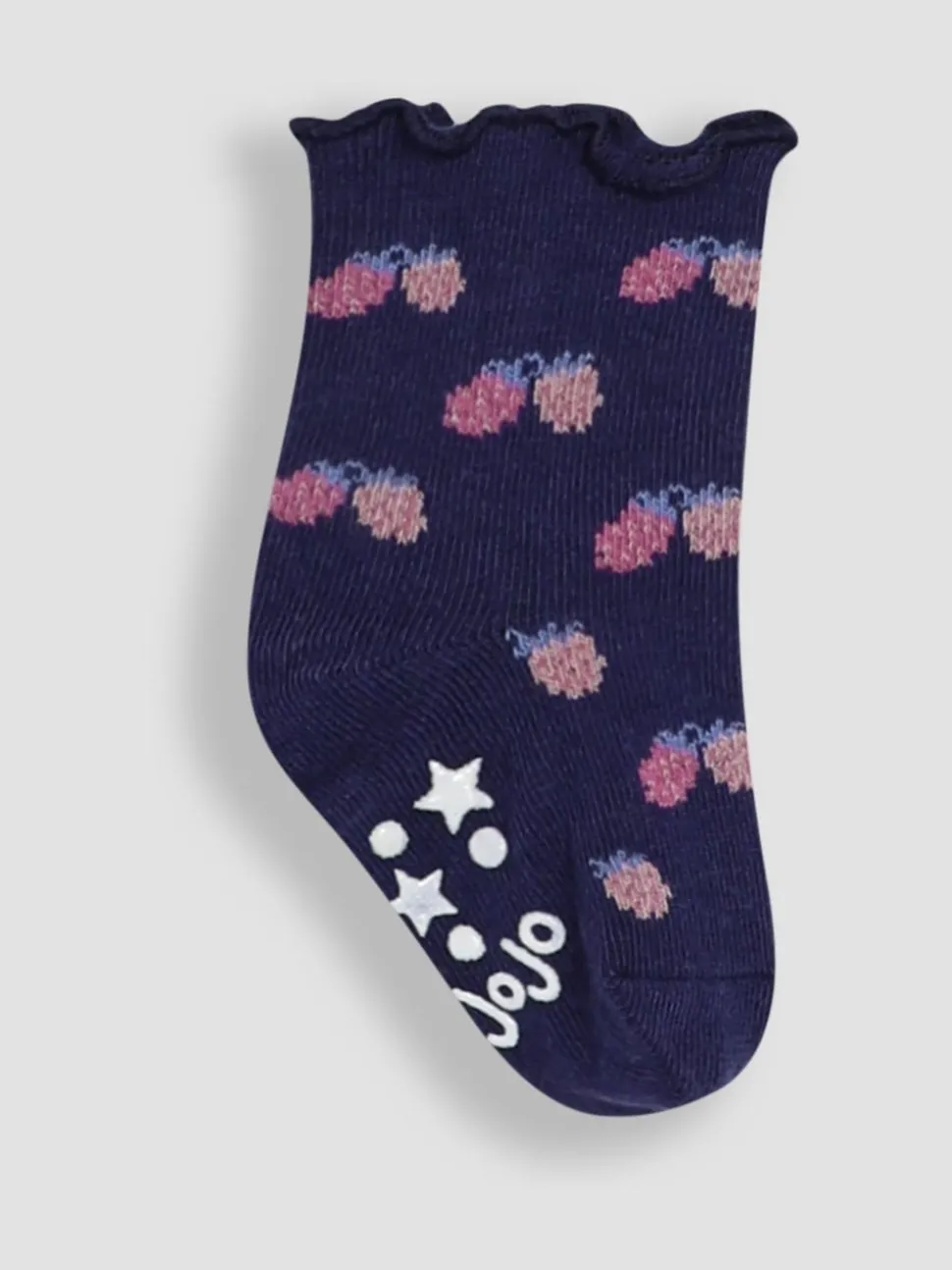 JoJo Maman Bébé Cornflower Mouse Cotton Frill Socks 3 Pack