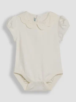 JoJo Maman Bébé Cream Broderie Collar Body
