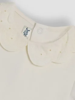 JoJo Maman Bébé Cream Broderie Collar Body