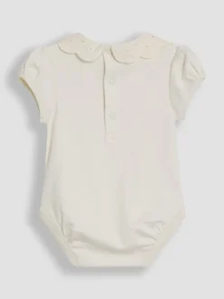 JoJo Maman Bébé Cream Broderie Collar Body