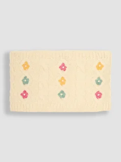 JoJo Maman Bébé Cream Cable Knitted Neck Cosy Scarf