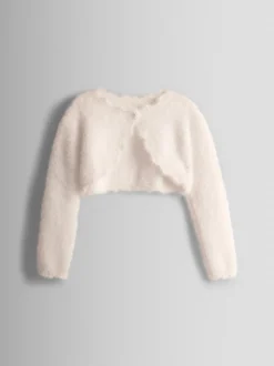 JoJo Maman Bébé Cream Chenille Knit Bolero