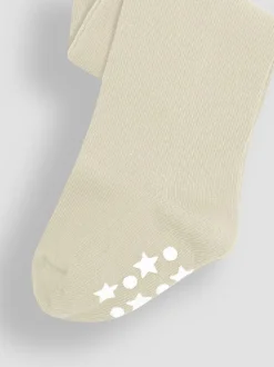 JoJo Maman Bébé Cream Cotton Rich Extra Thick Tights