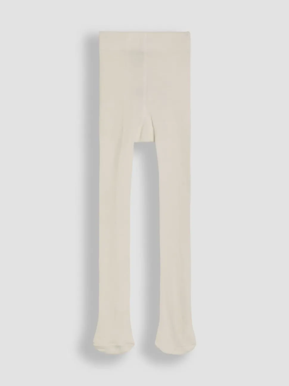 JoJo Maman Bébé Cream Cotton Rich Plain Tights