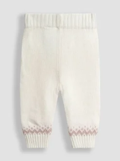 JoJo Maman Bébé Cream Fair Isle Knit 3- Piece Set