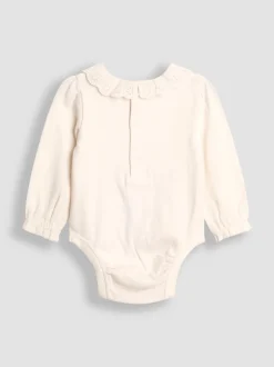 JoJo Maman Bébé Cream Floral Cord Dress & Body Set
