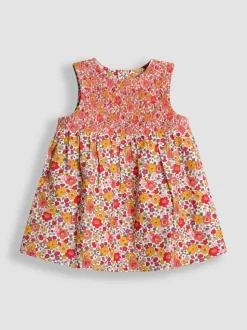 JoJo Maman Bébé Cream Floral Cord Dress & Body Set