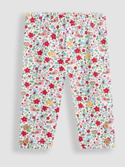 JoJo Maman Bébé Cream My First Christmas Sweatshirt & Leggings Set